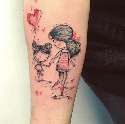 Tatuaje Madre E Hija De La Mano Por Michele Mercuri Tatuajes Para