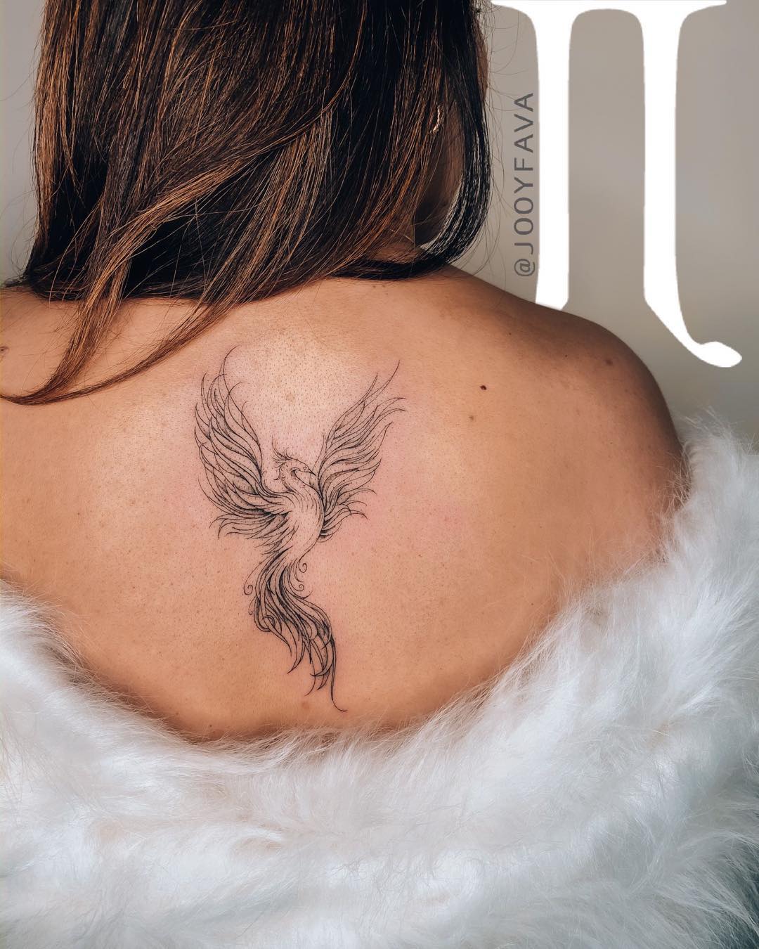 Tatuaje Ave Fénix por Jooy Fava Tatuajes para Mujeres