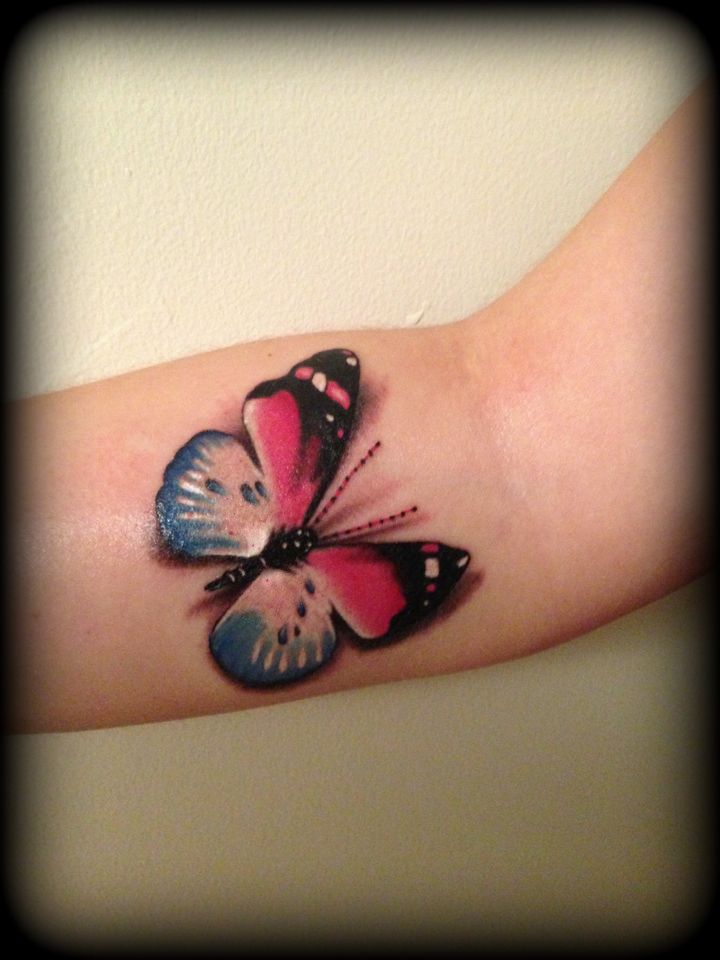 Mariposa 3d Tatuajes Para Mujeres