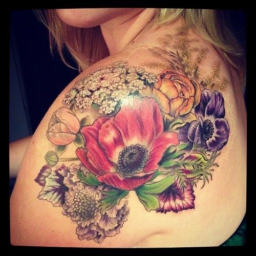 Tatuaje Ramito De Flores Tatuajes Para Mujeres 3659