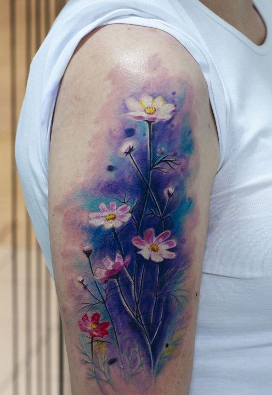 Flores Silvestres - Tatuajes para Mujeres