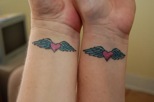 Corazon Con Alas Para Parejas Tatuajes Para Mujeres