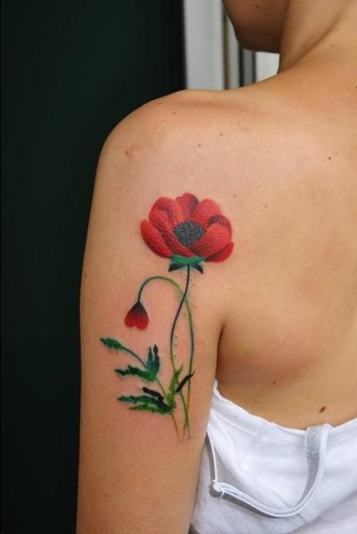 tatuaje de amapola