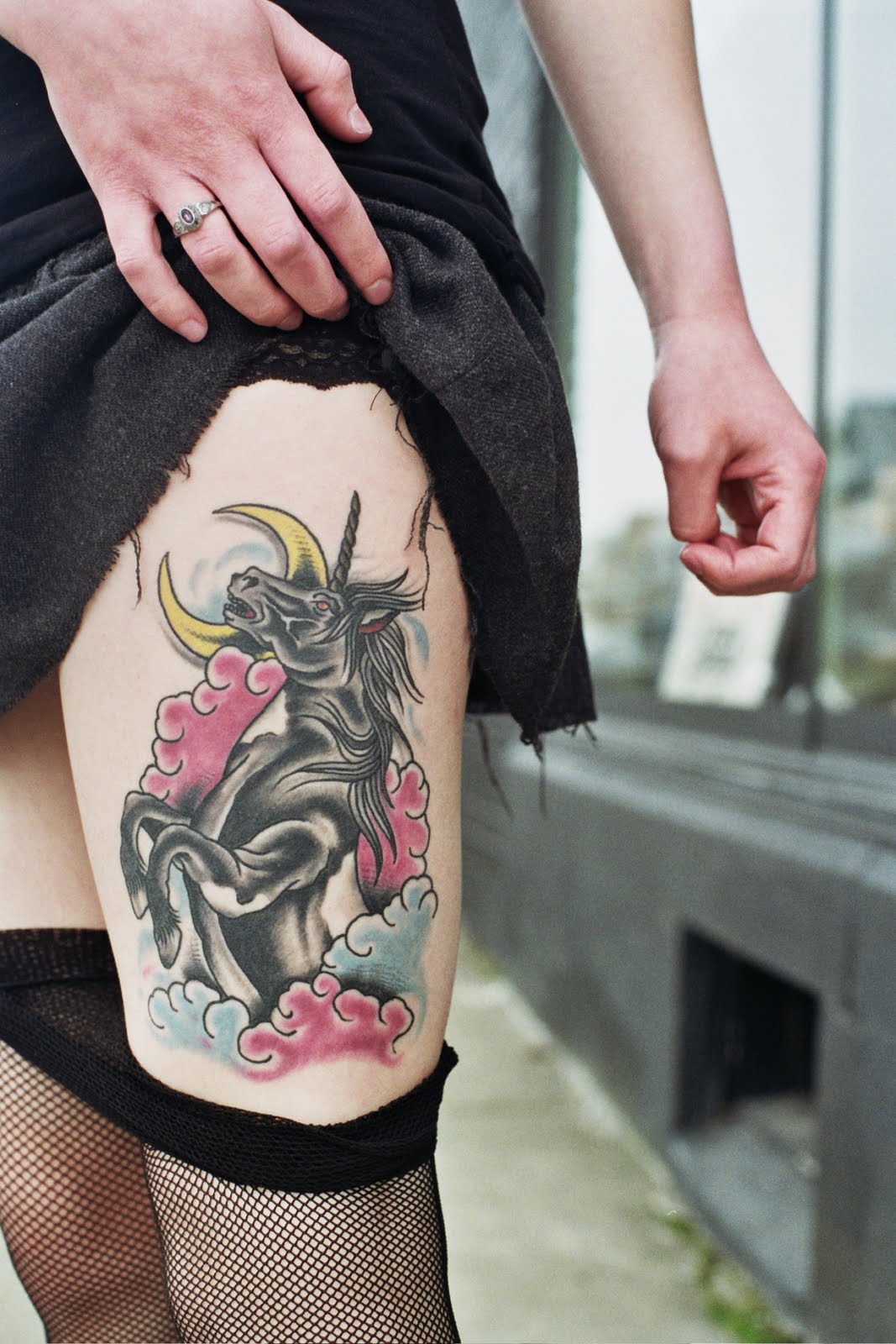 Unicornio & Luna - Tatuajes para Mujeres