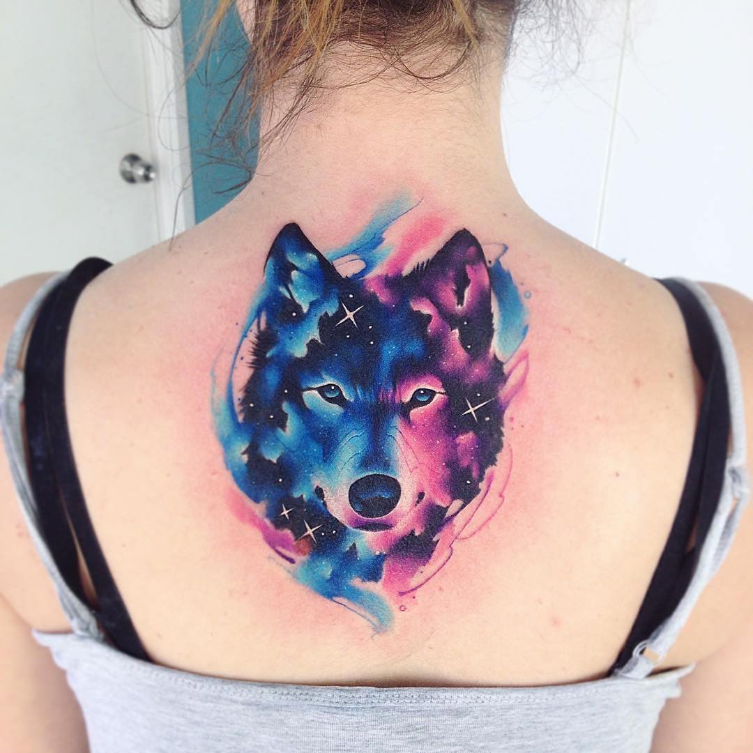 Lobo Acuarelas Por Adrian Bascur Tatuajes Para Mujeres