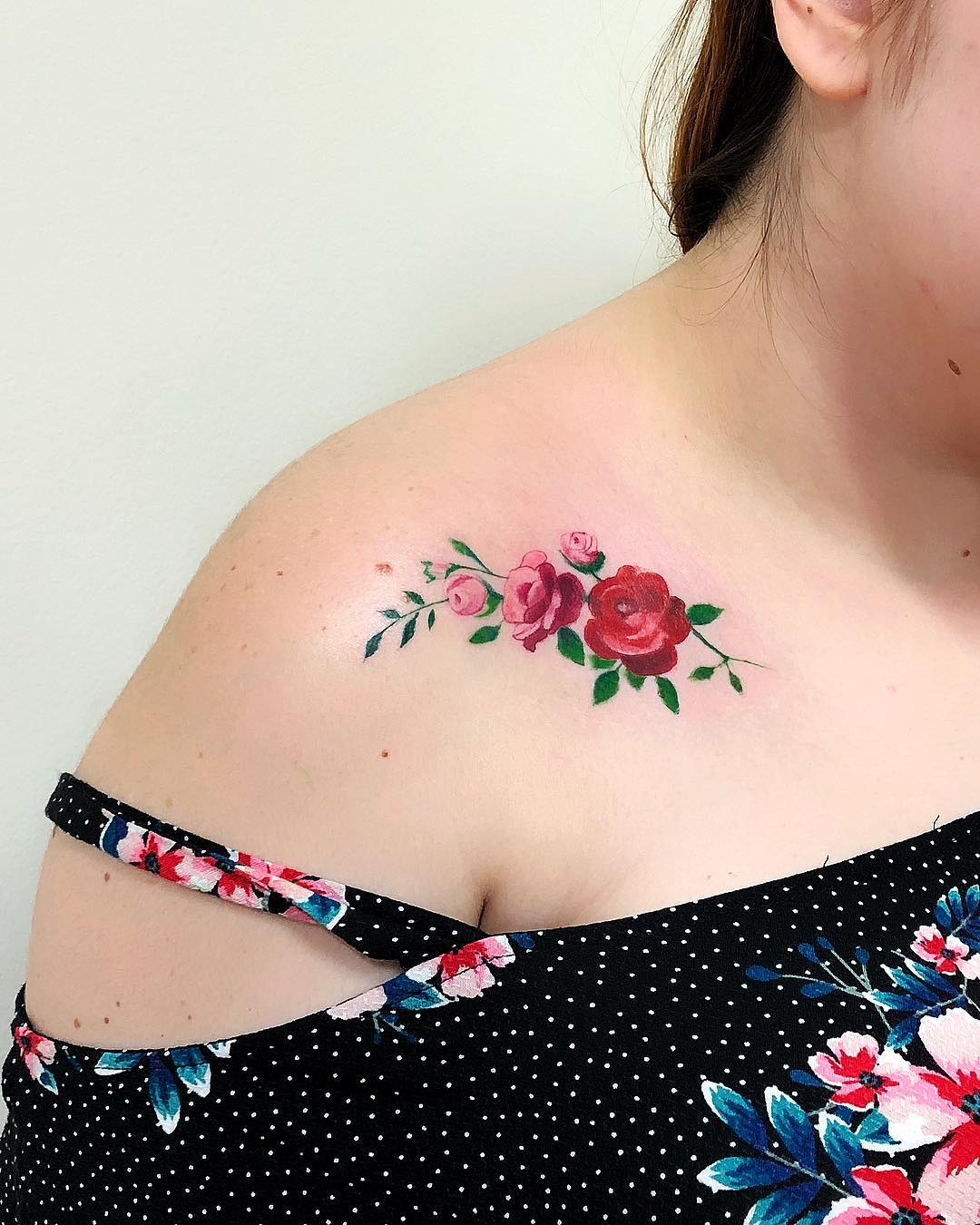 Tatuaje: Flores rosas por LCjunior Tattoo - Tatuajes para Mujeres