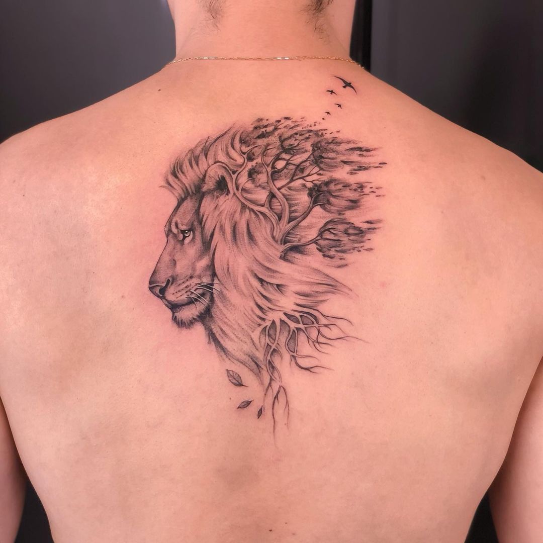 Tatuaje: León por Milton Reis - Tatuajes para Mujeres